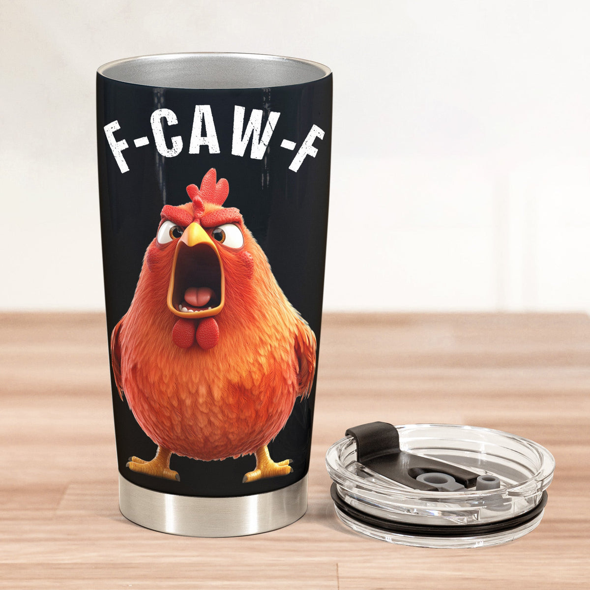 Funny Cup - Humorous Crow F-Caw-F - For Coworkers, Friends - Personalized Tumbler Cup