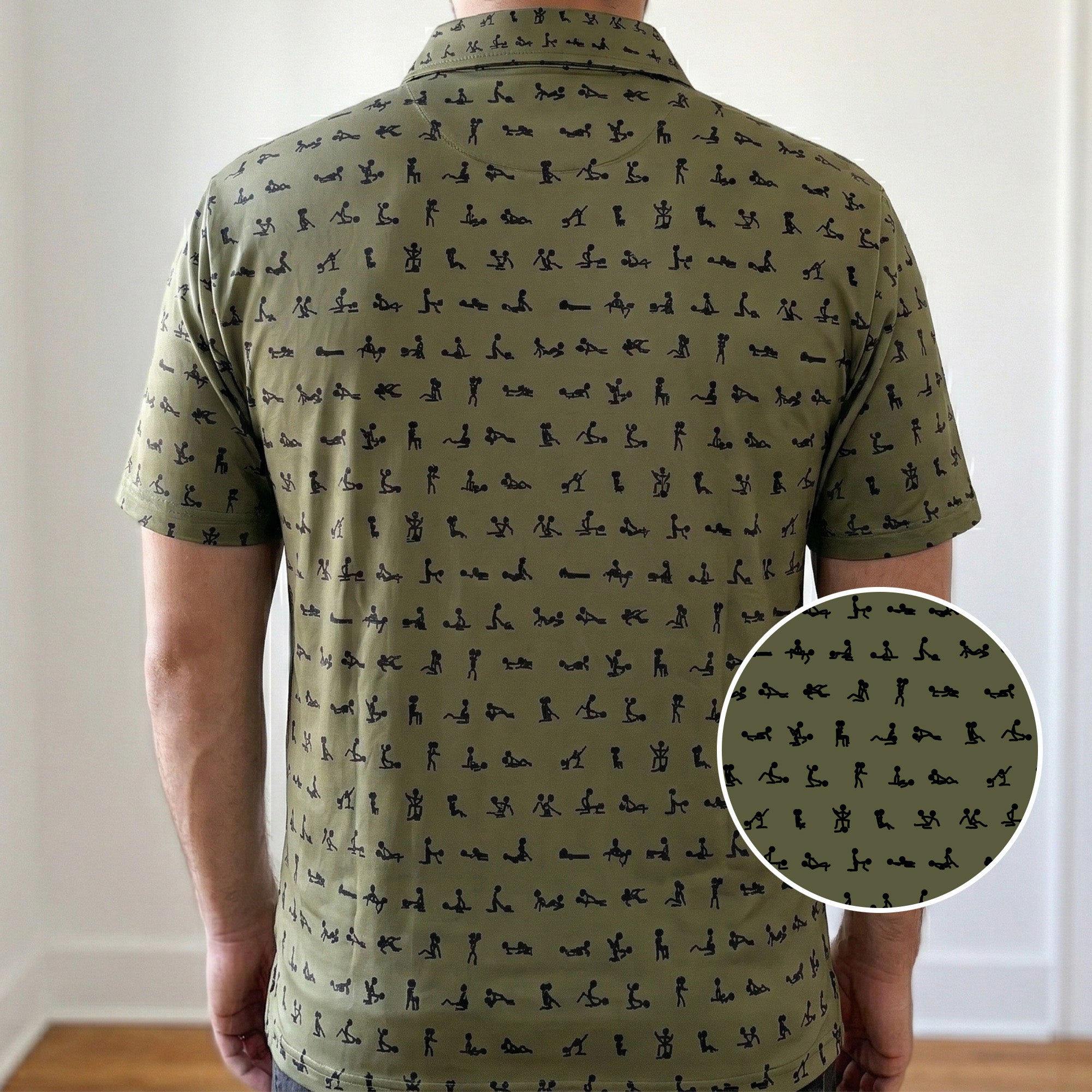 Funny Naughty Hidden Pattern For Him, Husband, Friends, Buddy - Personalized Polo Shirt