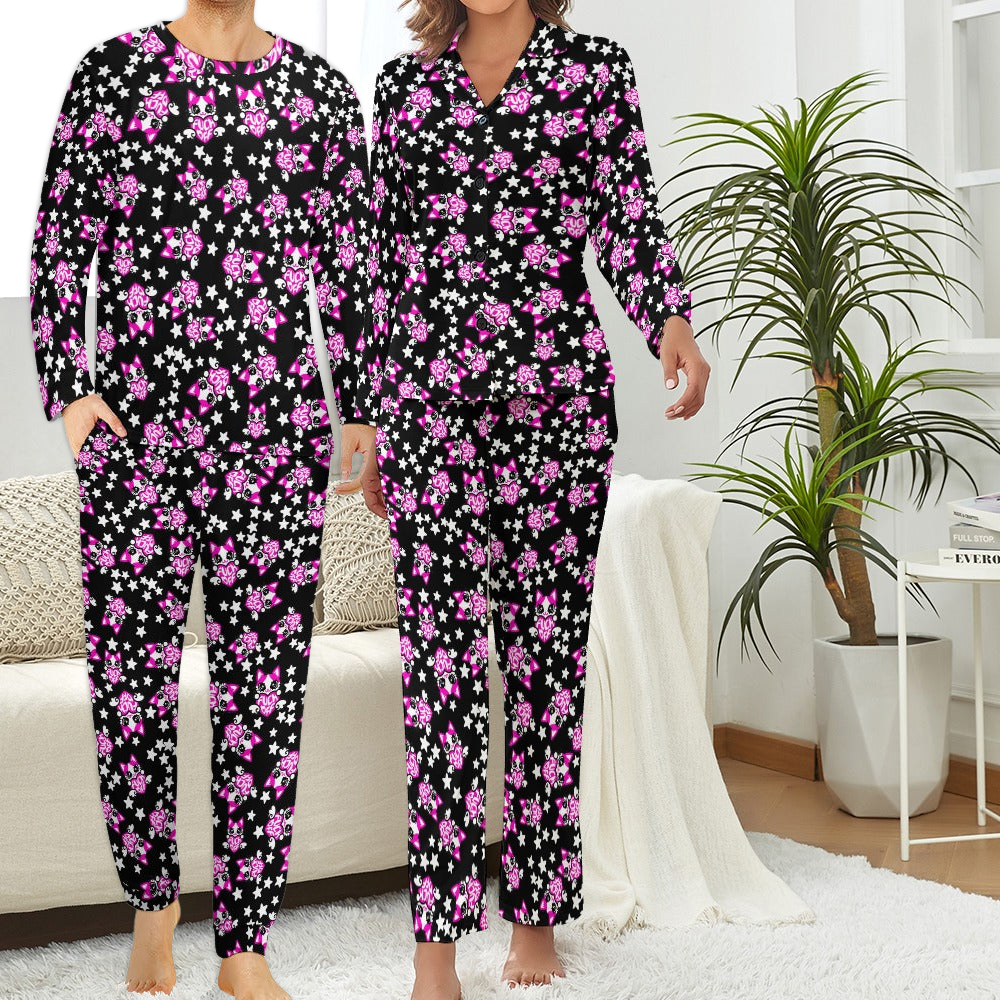 Couples' Matching cat fuck off Pajama Set