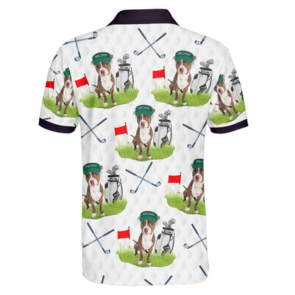 Golf & Dog Lovers - Favorite Caddy Dog Dad Gifts - Personalized Photo Polo Shirt