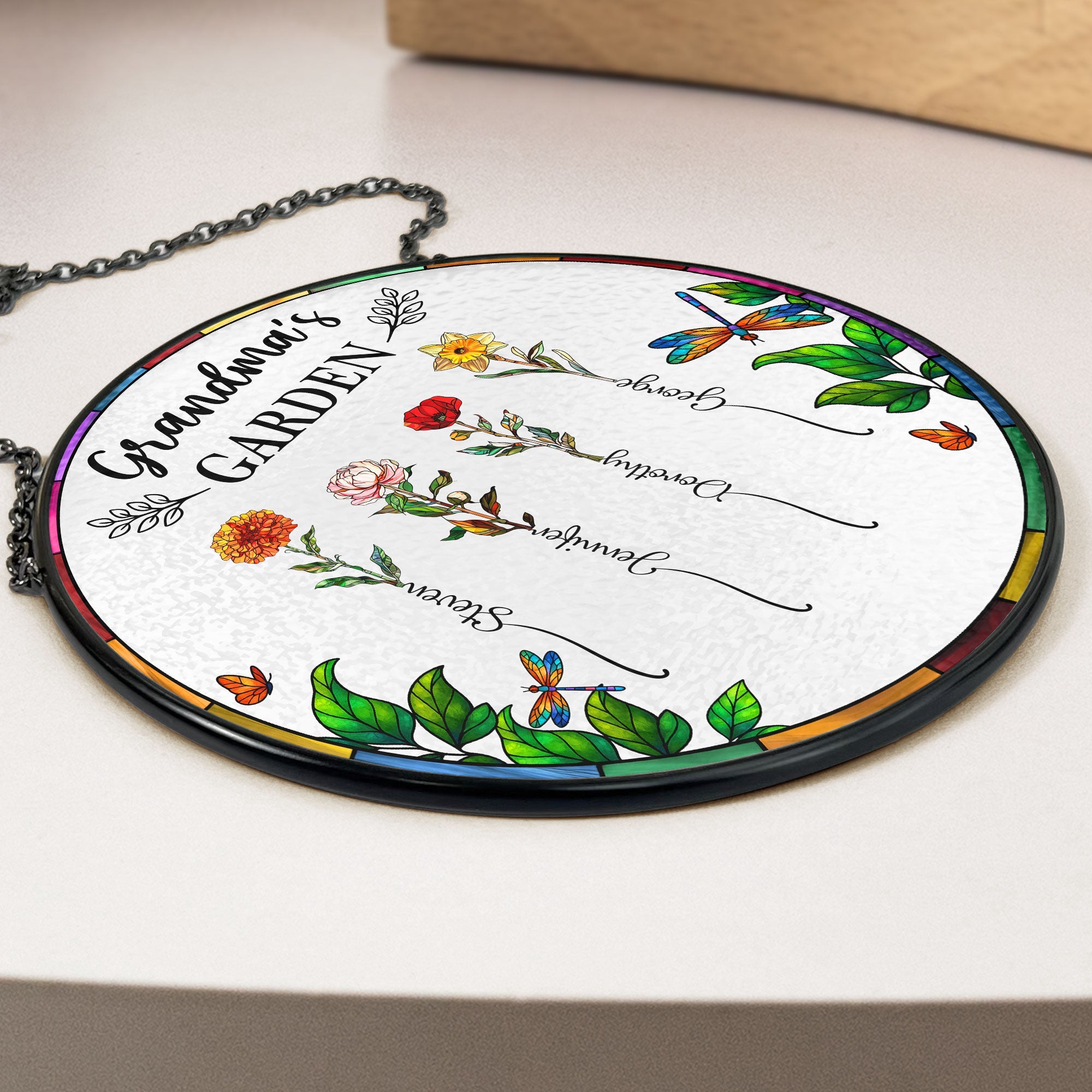 Grandma's Garden - New Version - Personalized Window Hanging Suncatcher