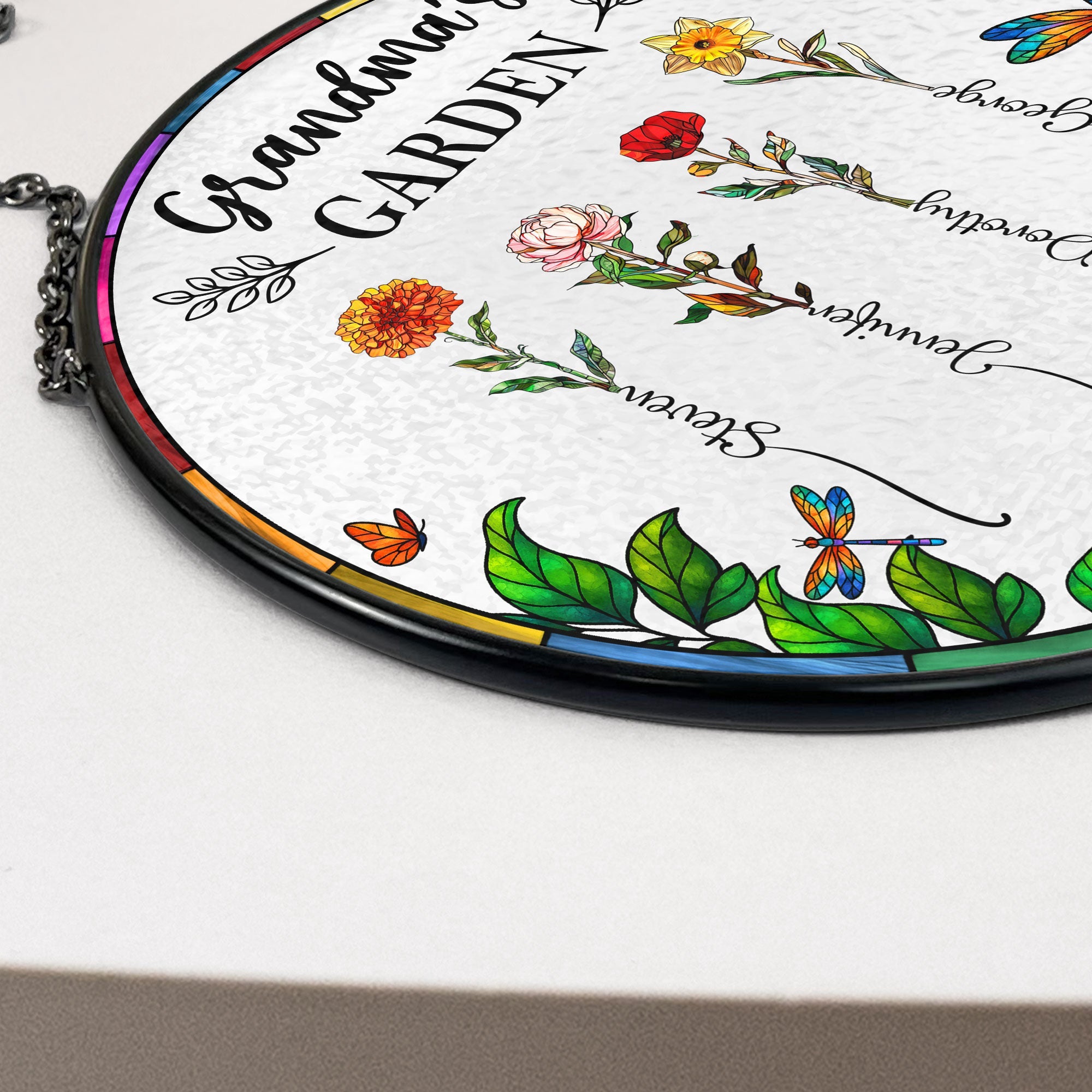 Grandma's Garden - New Version - Personalized Window Hanging Suncatcher