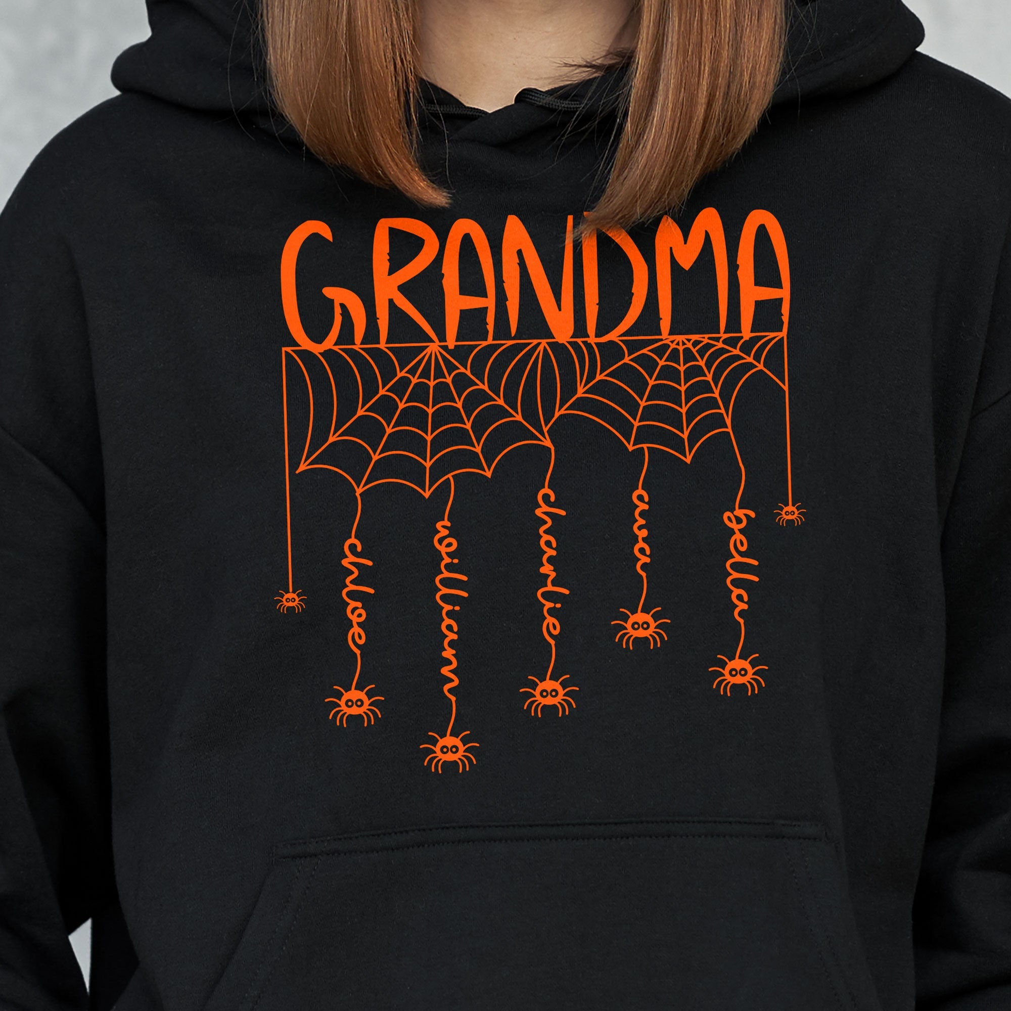 Personalized Grandma Spooky Spider Web Halloween Shirt