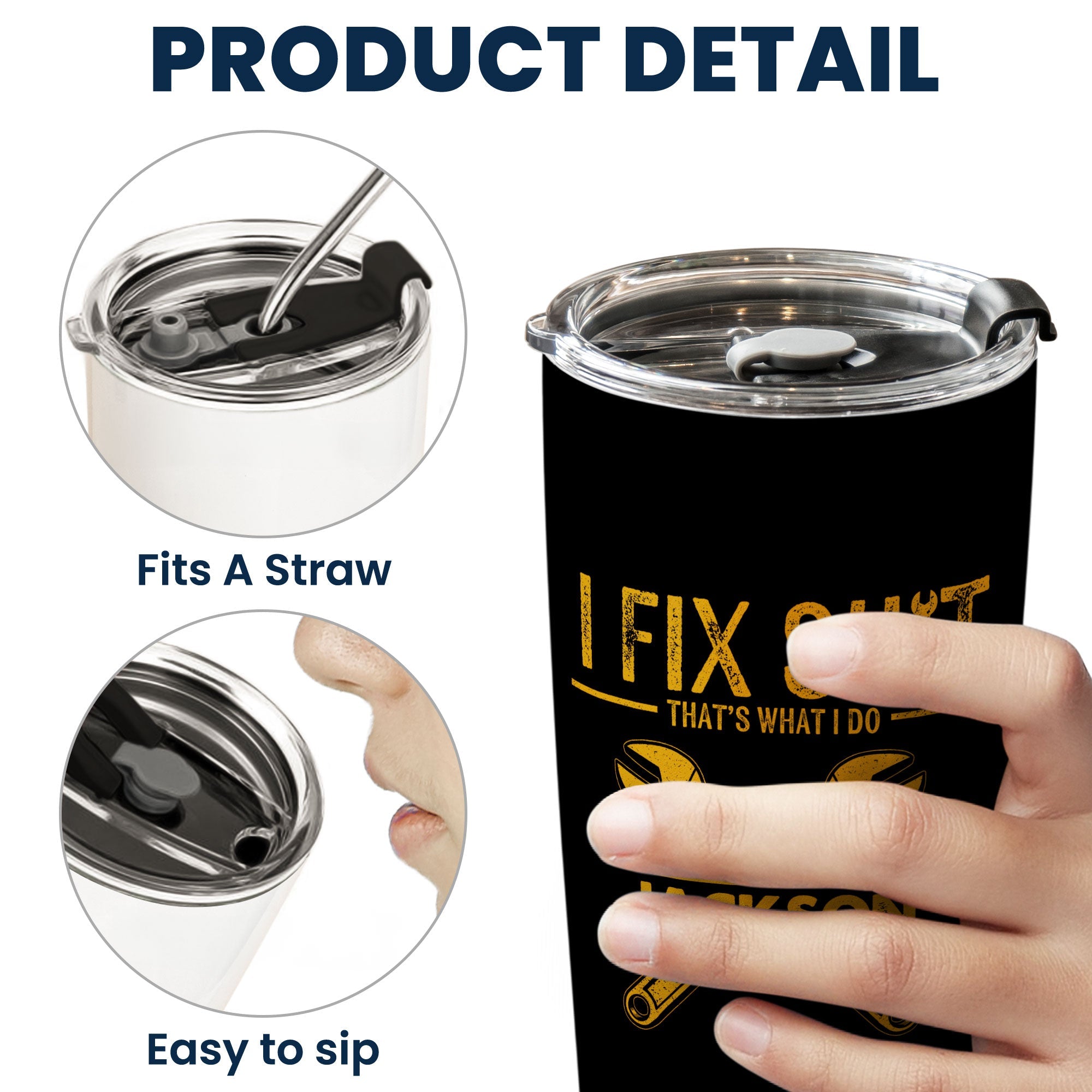 I Fix Sh!t That's What I Do - Funny Gifts For Men, Husband, Dad, Grandpa, Mechanic Handyman - Personalized Tumbler