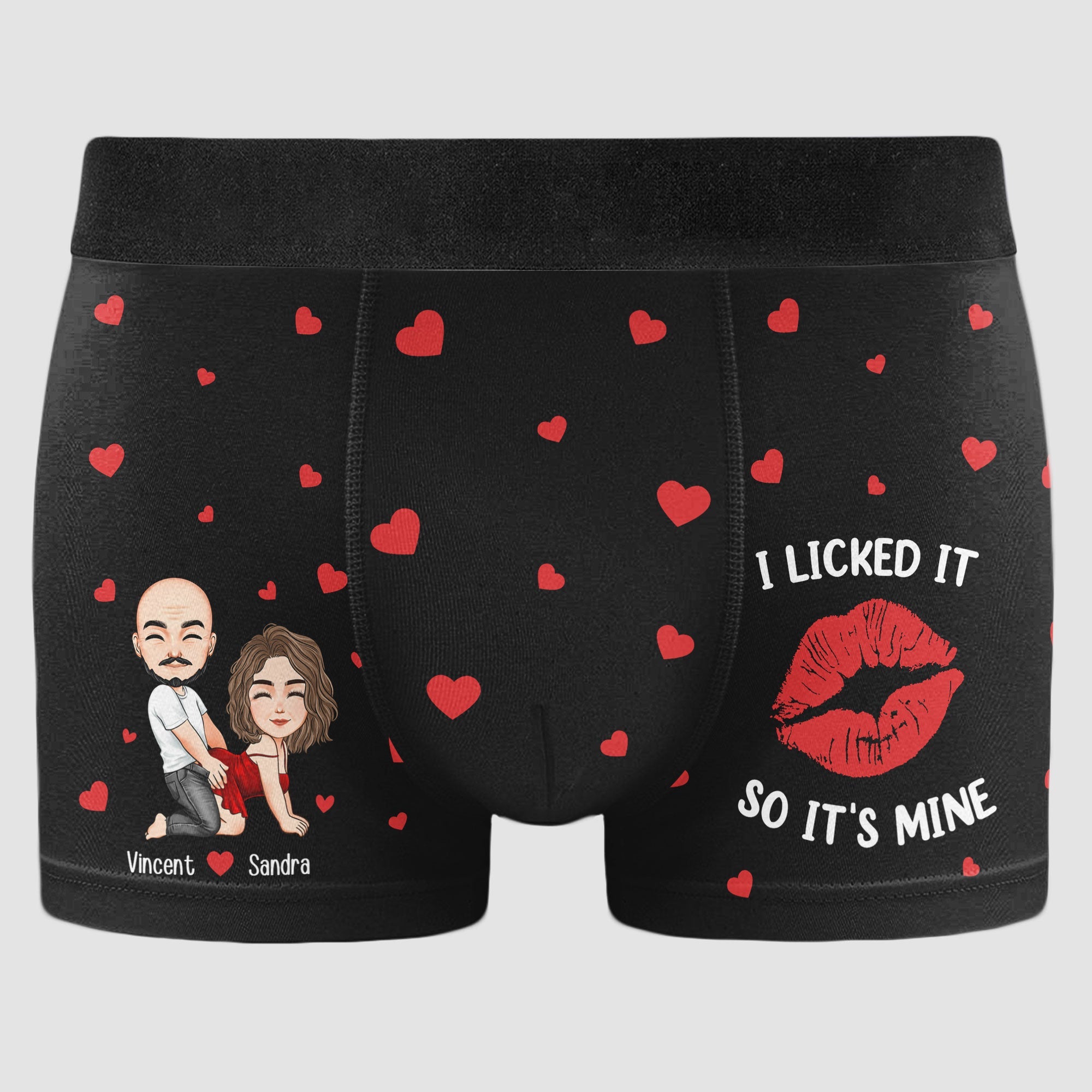 Personalized Men's Boxer Briefs – “I Licked It So It's Mine” Funny Gift for Husband