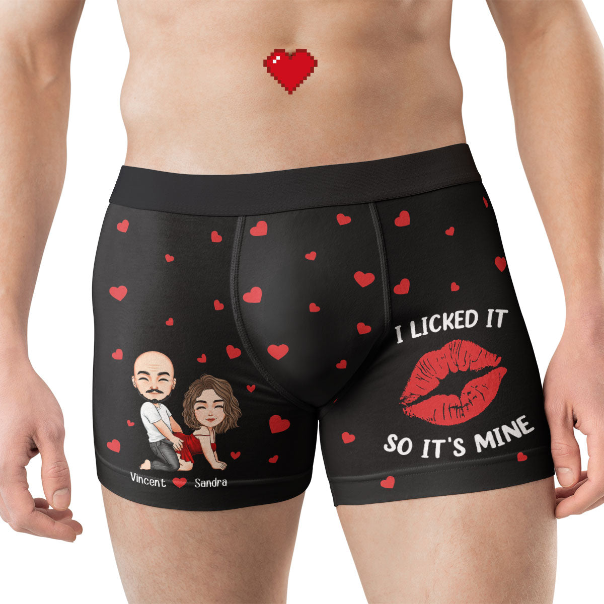 Personalized Men's Boxer Briefs – “I Licked It So It's Mine” Funny Gift for Husband