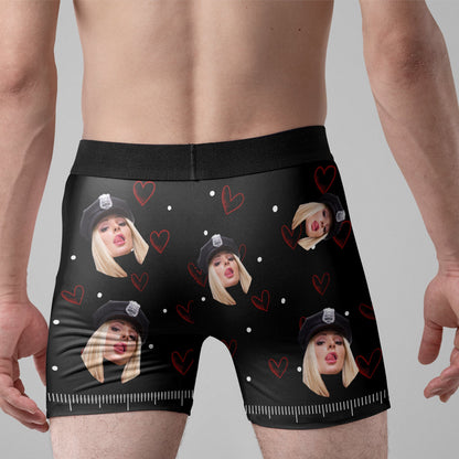 I Love Every Inch of You Personalized Photo Men's Boxer Briefs