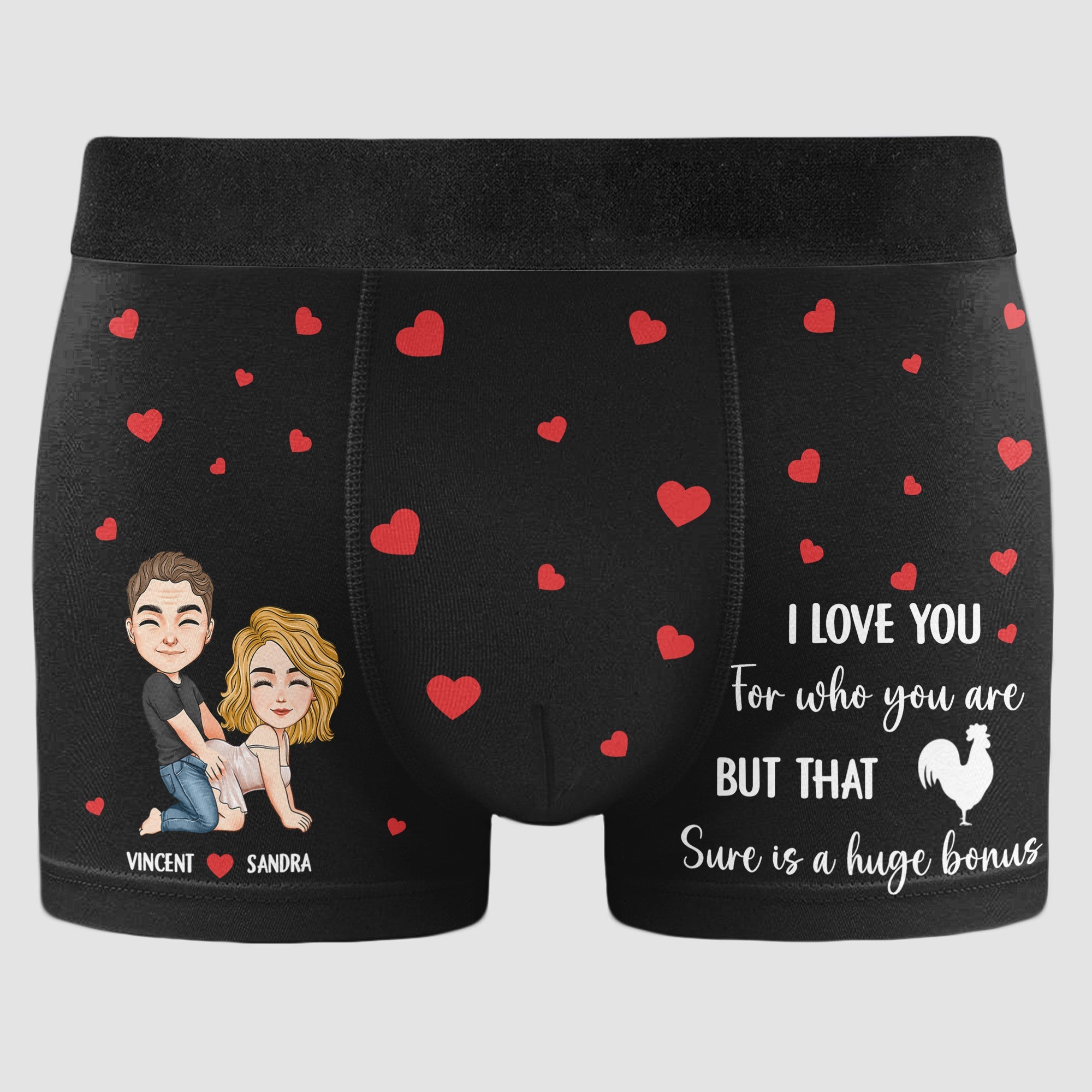 Personalized Men's Boxer Briefs – I Love You for Who You Are