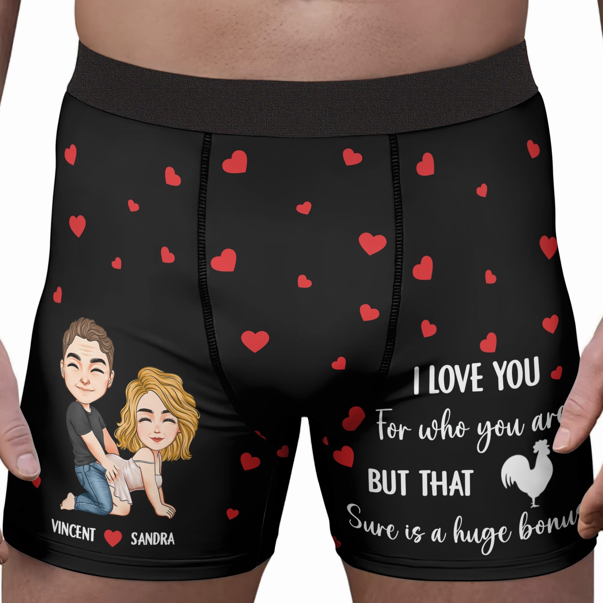 Personalized Men's Boxer Briefs – I Love You for Who You Are
