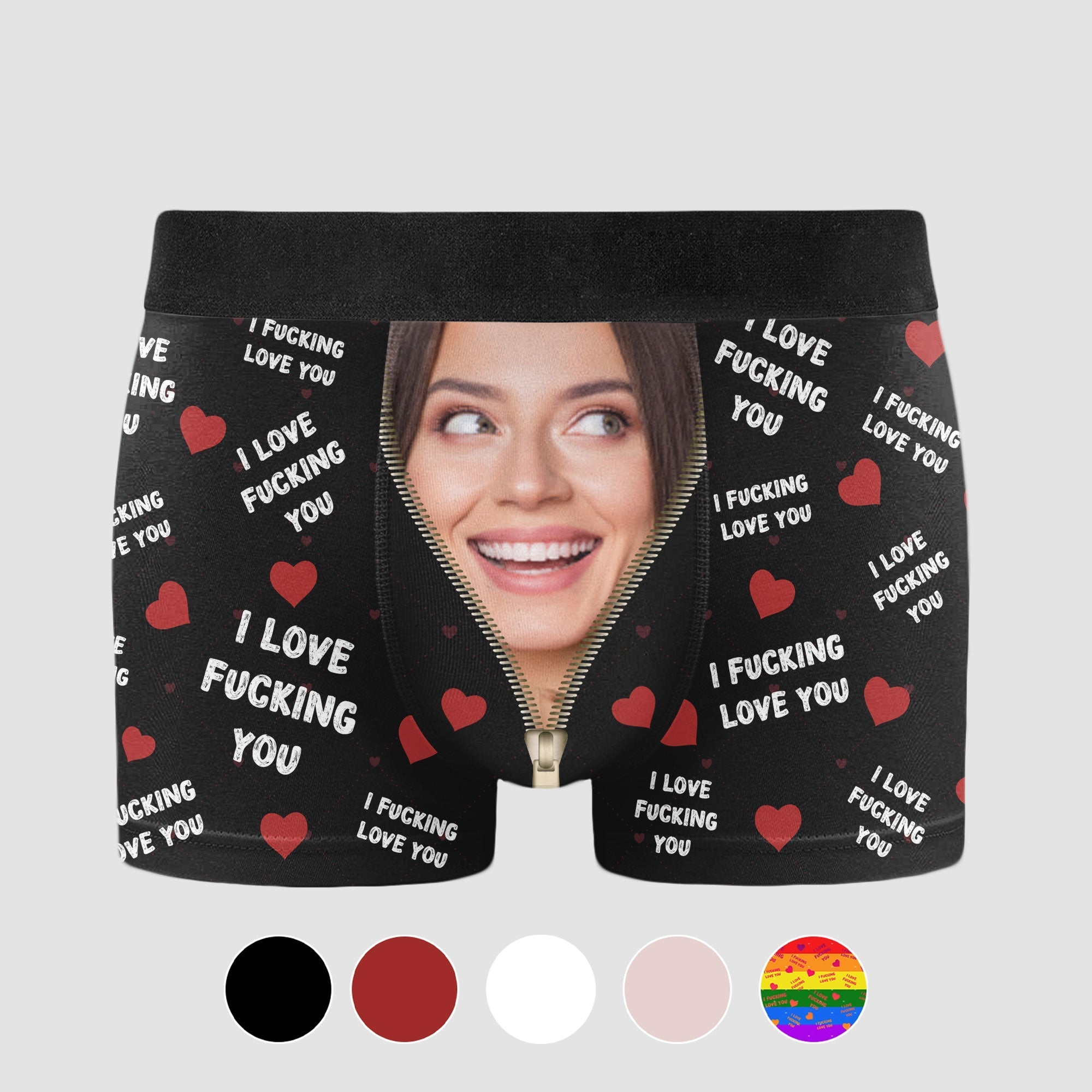 Personalized Photo “I Love You” Men’s Boxer Briefs