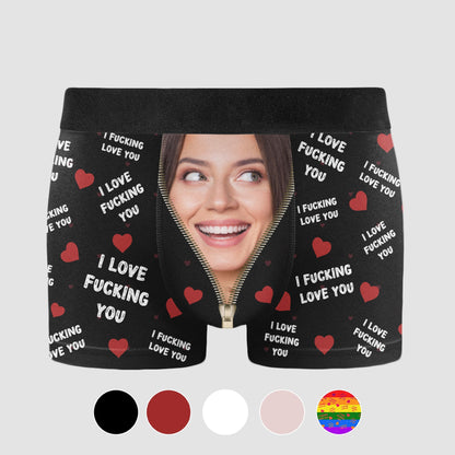 Personalized Photo “I Love You” Men’s Boxer Briefs
