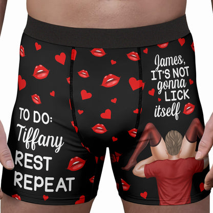 Personalized Men's Boxer Briefs – “It’s Not Gonna Lick Itself” Spicy Gift