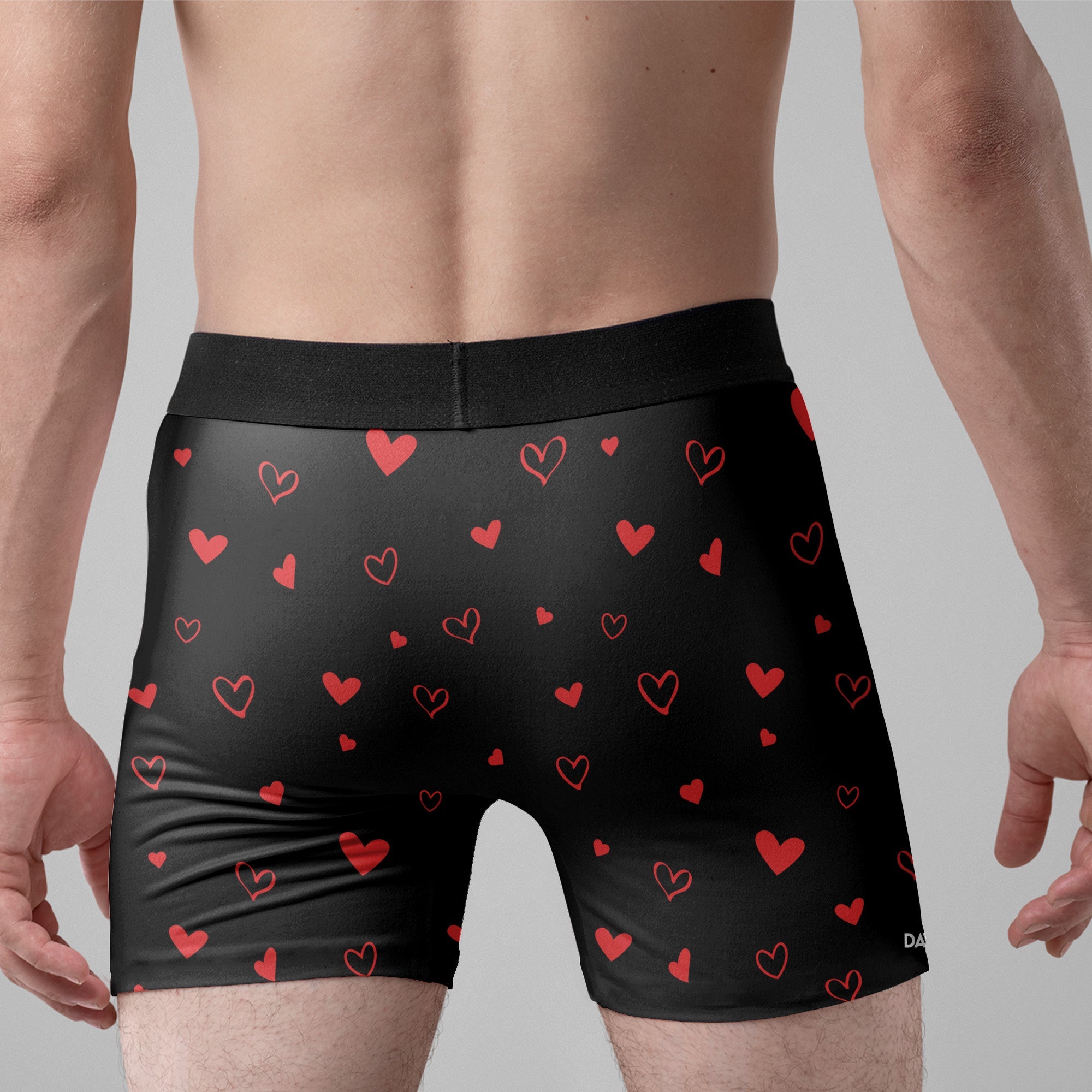 Personalized Men's Boxer Briefs – “Always Be by Your Side” Romantic Message