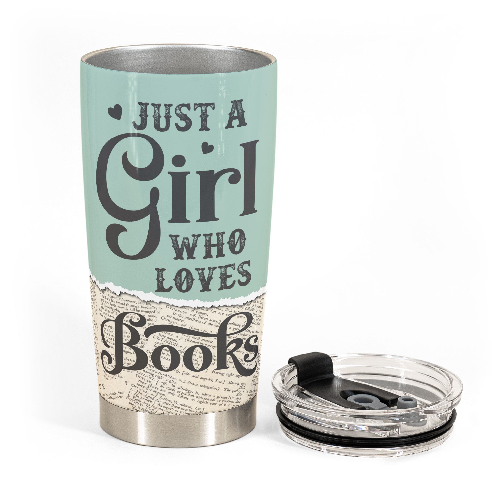 Just A Girl Who Loves Books - Personalized Tumbler Cup