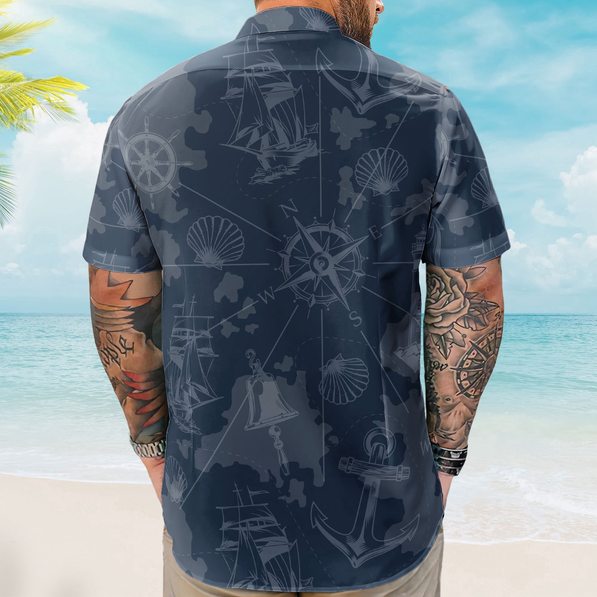 Name In Nautical Flag - Personalized Hawaiian Shirt