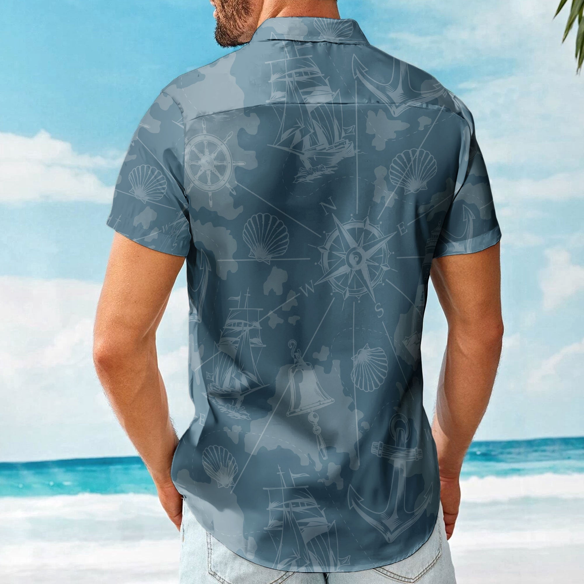 Name In Nautical Flag - Personalized Hawaiian Shirt