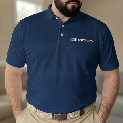 Name In Nautical Flags - Personalized Polo Shirt