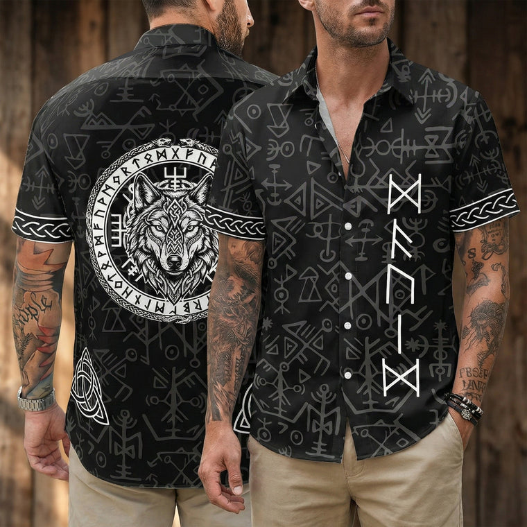 Name In Viking Runes, Ethnic Norse, Norse Mythology - Personalized Hawaiian Shirt