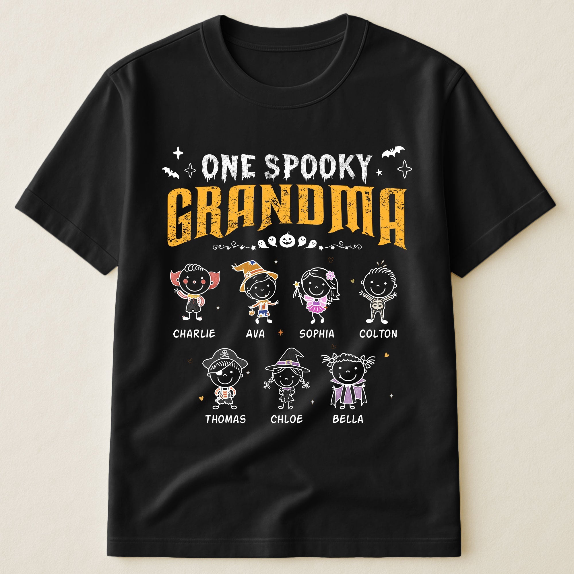 Personalized One Spooky Grandma Doodle Shirt