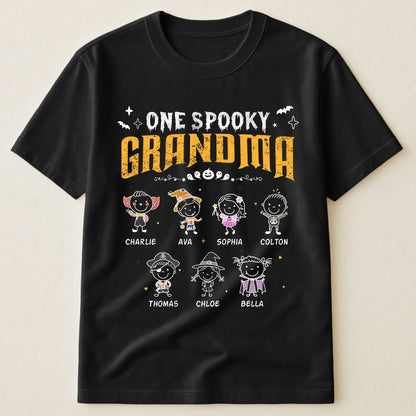 Personalized One Spooky Grandma Doodle Shirt