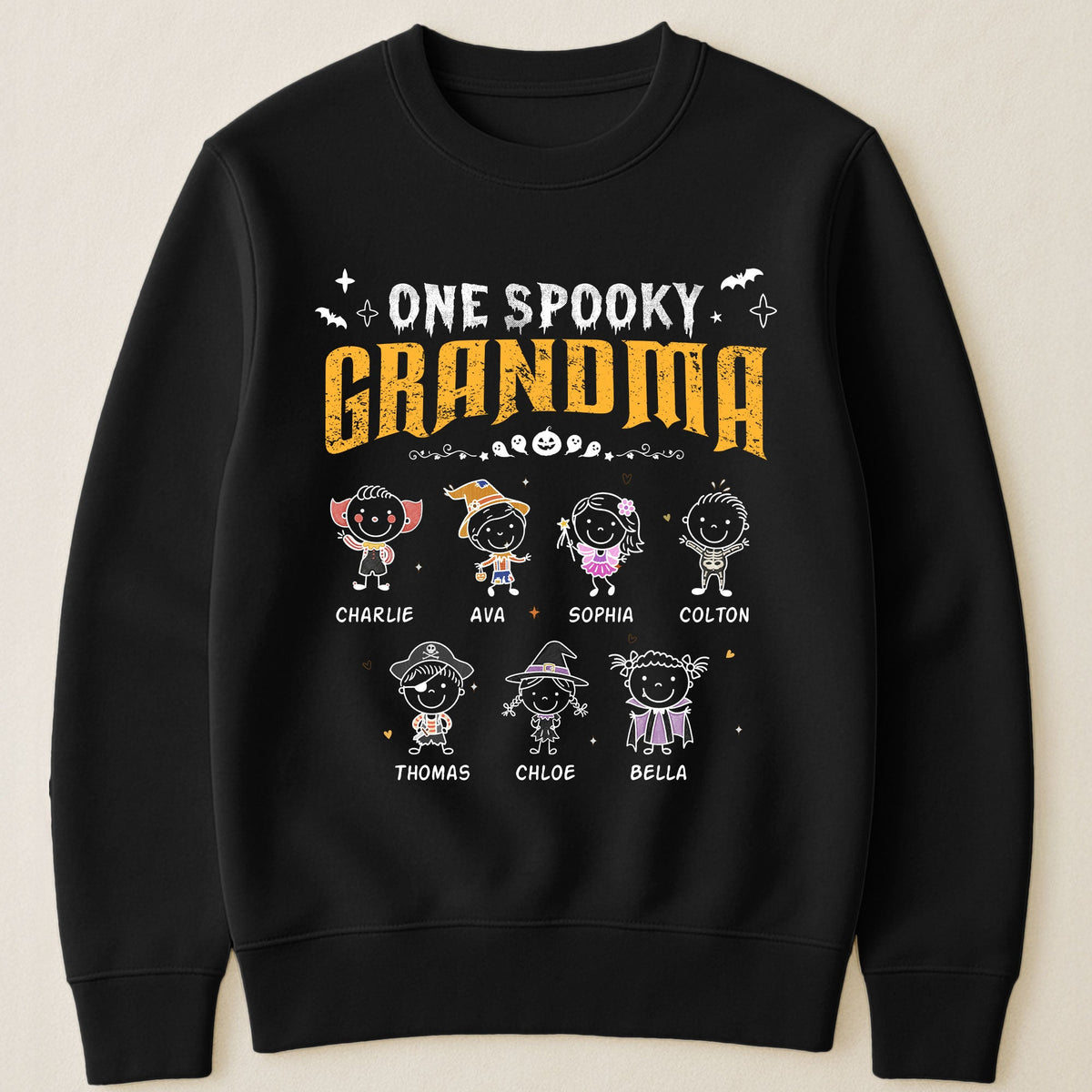 Personalized One Spooky Grandma Doodle Shirt