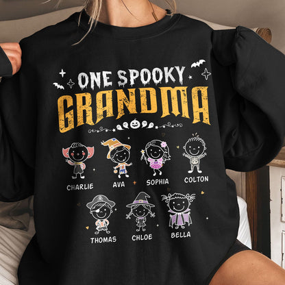 Personalized One Spooky Grandma Doodle Shirt