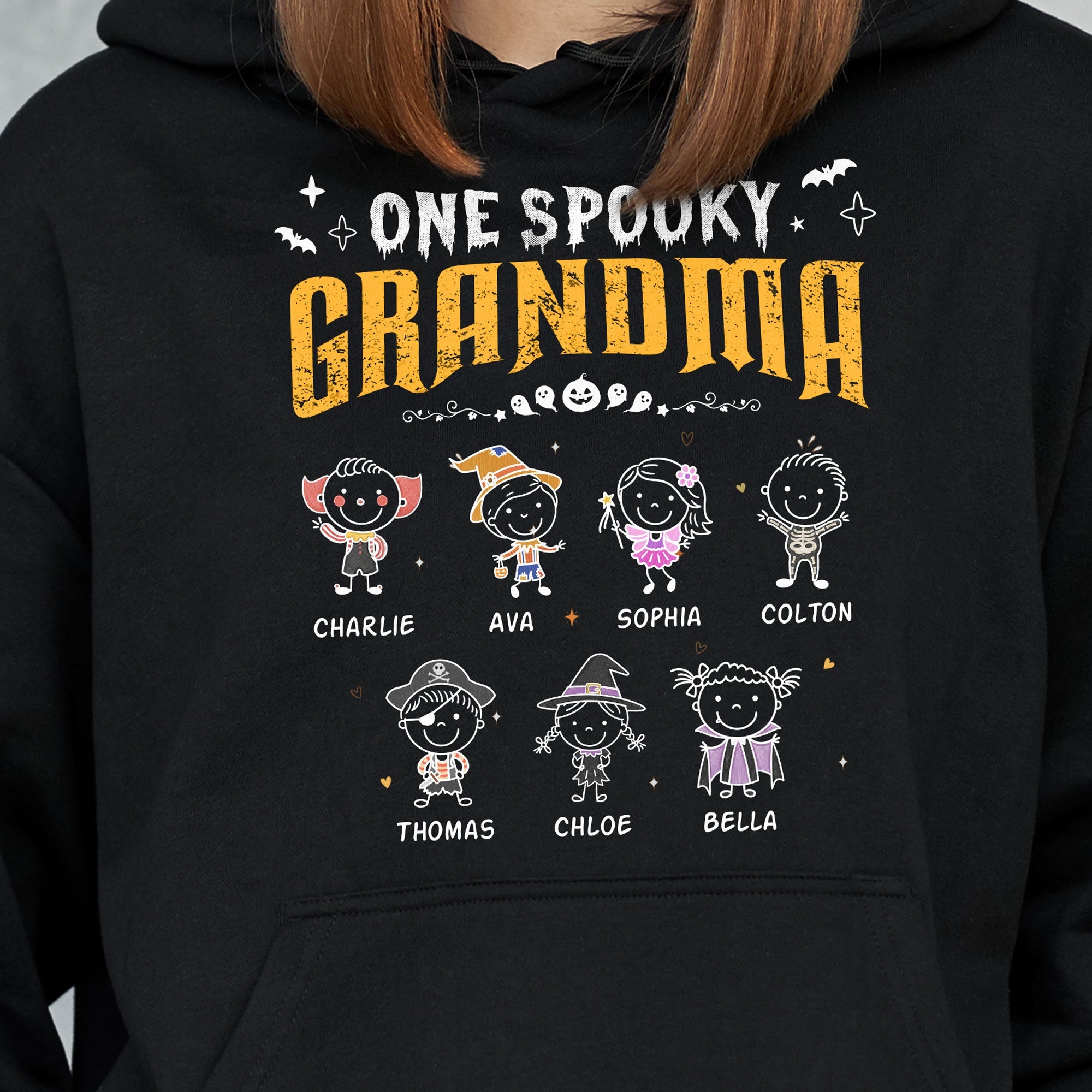Personalized One Spooky Grandma Doodle Shirt