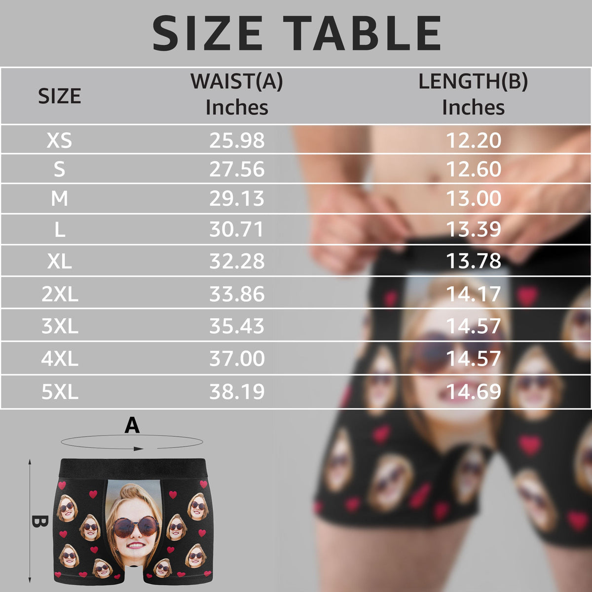 Personalized Photo Choking Hazard Men's Boxer Briefs