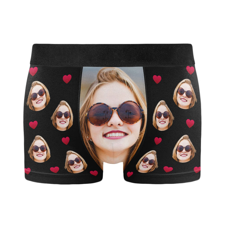 Personalized Photo Men's Boxer Briefs – Custom Anniversary Gift for Him