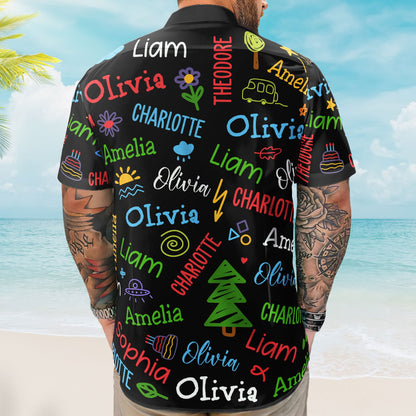 Reasons I Love Being A Papa - Personalized Hawaiian Shirt