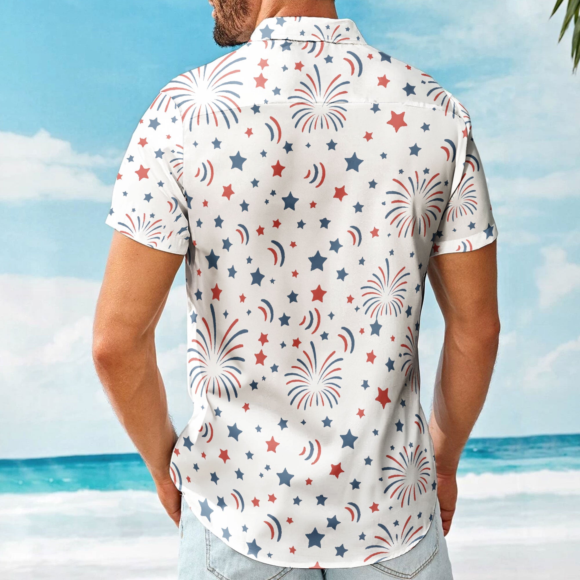 Red White Woof - Personalized Hawaiian Shirt