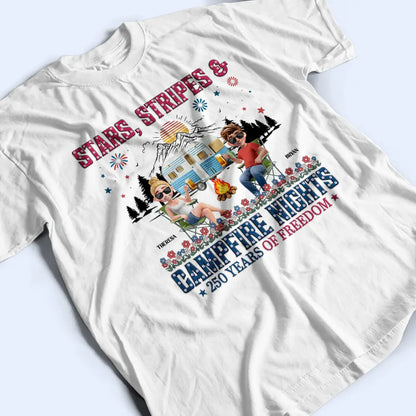 Stars & Stripes & Campfire Nights Personalized T-Shirt
