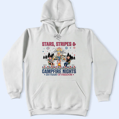 Stars & Stripes & Campfire Nights Personalized T-Shirt