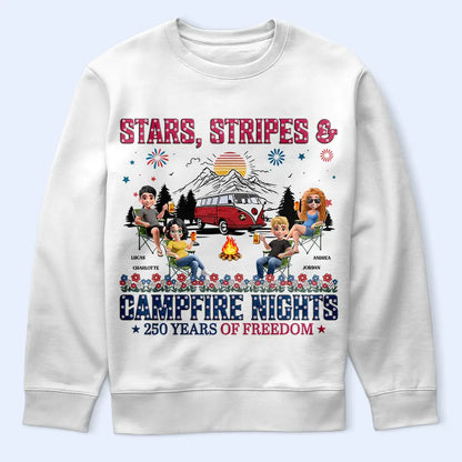 Stars & Stripes & Campfire Nights Personalized T-Shirt
