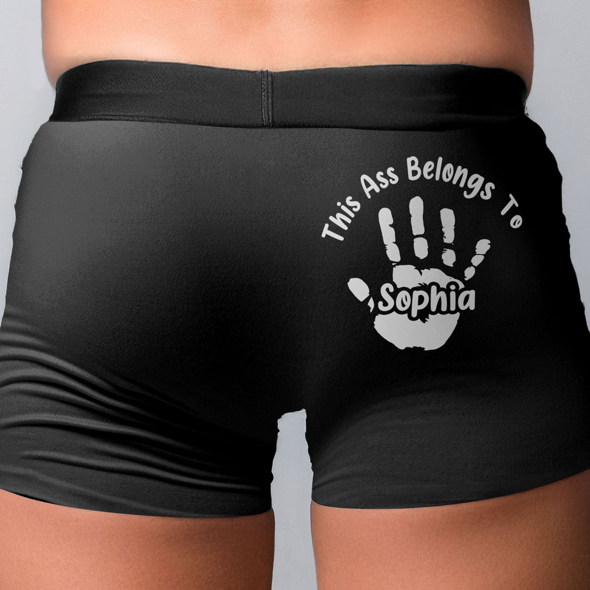 Personalized “This A$$ Belongs To” Men’s Boxer Briefs