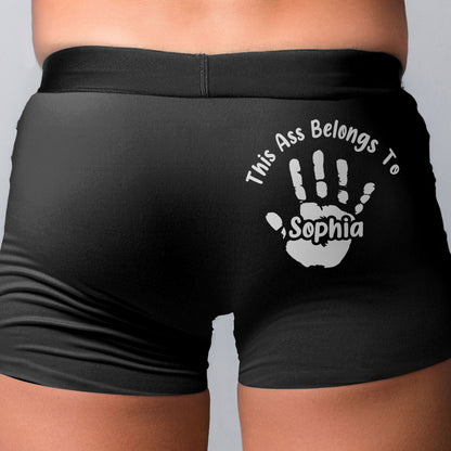 Personalized “This A$$ Belongs To” Men’s Boxer Briefs