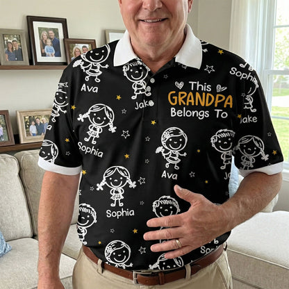 This Grandpa Belongs To Doodle - Personalized Polo Shirt