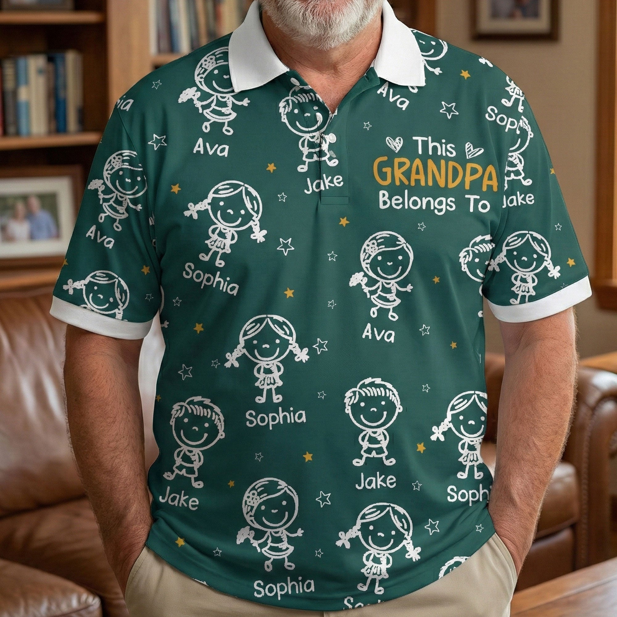 This Grandpa Belongs To Doodle - Personalized Polo Shirt