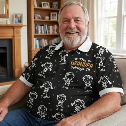 This Grandpa Belongs To Doodle - Personalized Polo Shirt
