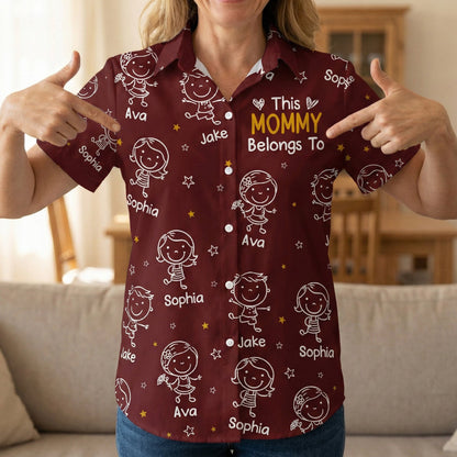 This Mommy Belongs To Doodle - Personalized Hawaiian Shirt