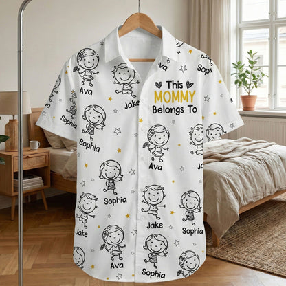 This Mommy Belongs To Doodle - Personalized Hawaiian Shirt