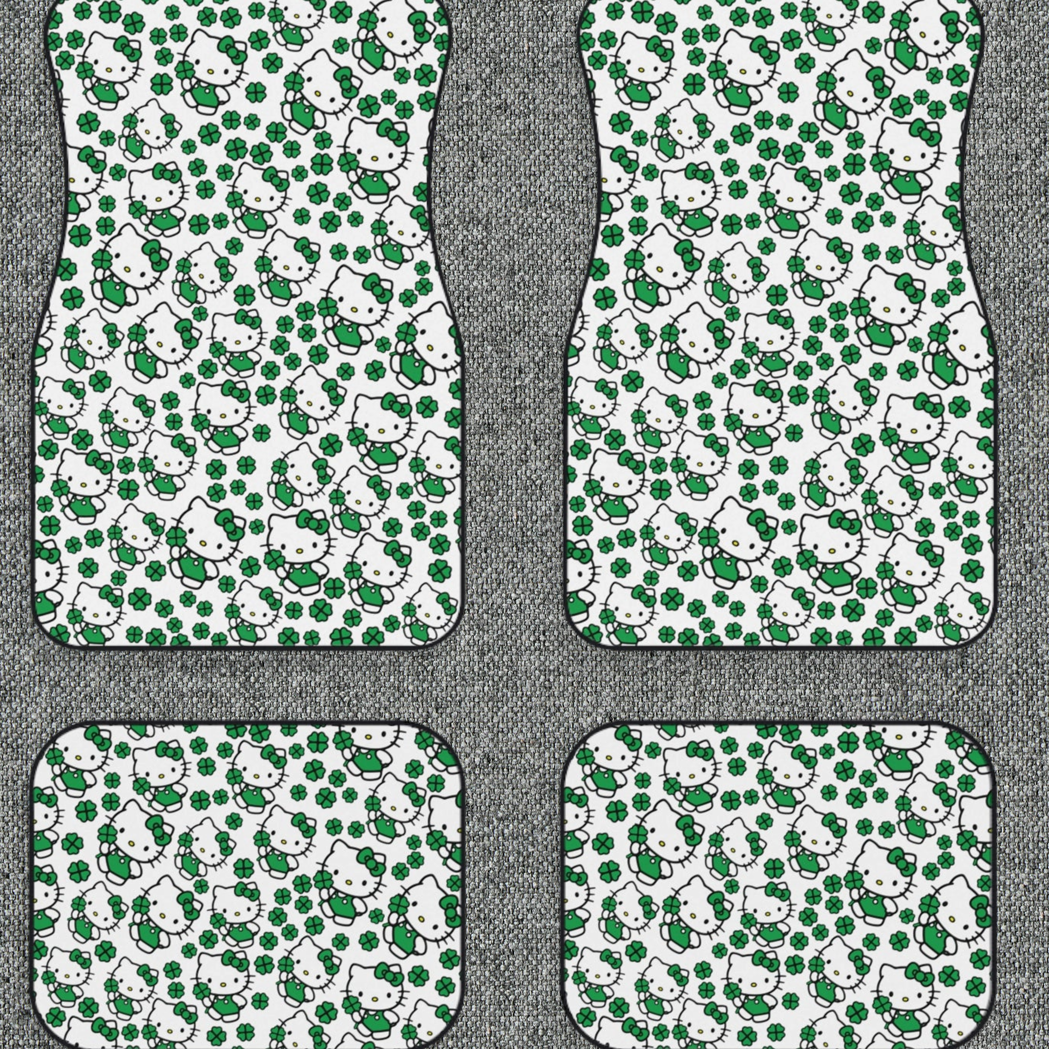 Car Mats kitty saint patrick lucky