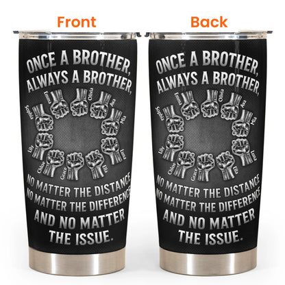 Personalized once a brother always a brother no matter the distance personalized tumbler cup sib081202dghn