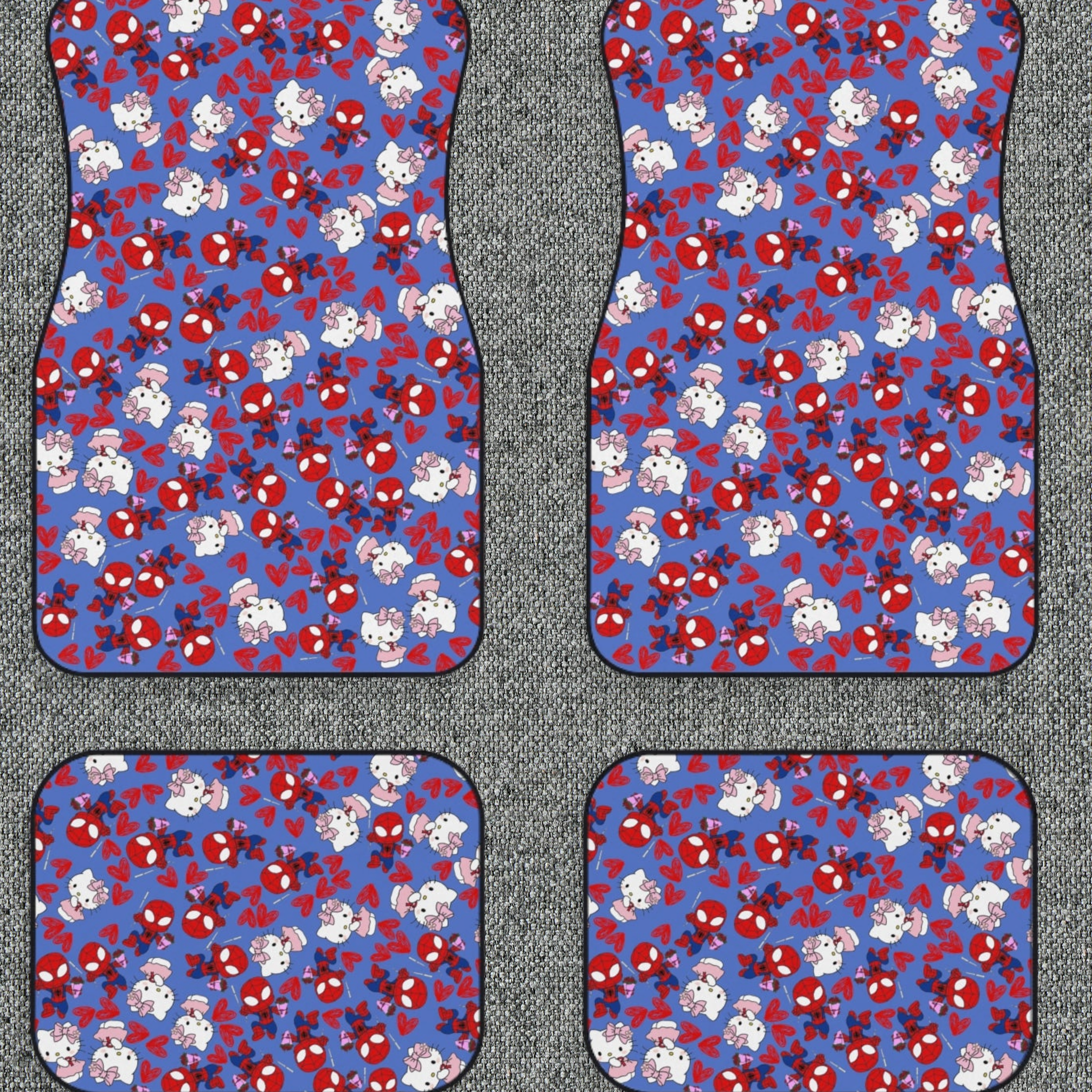 Auto Car Mats spider kitty flower