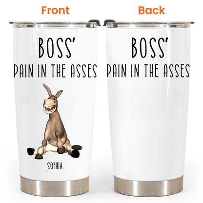 Personalized boss pain in the asses funny boss gift personalized tumbler cup cow291102tthn