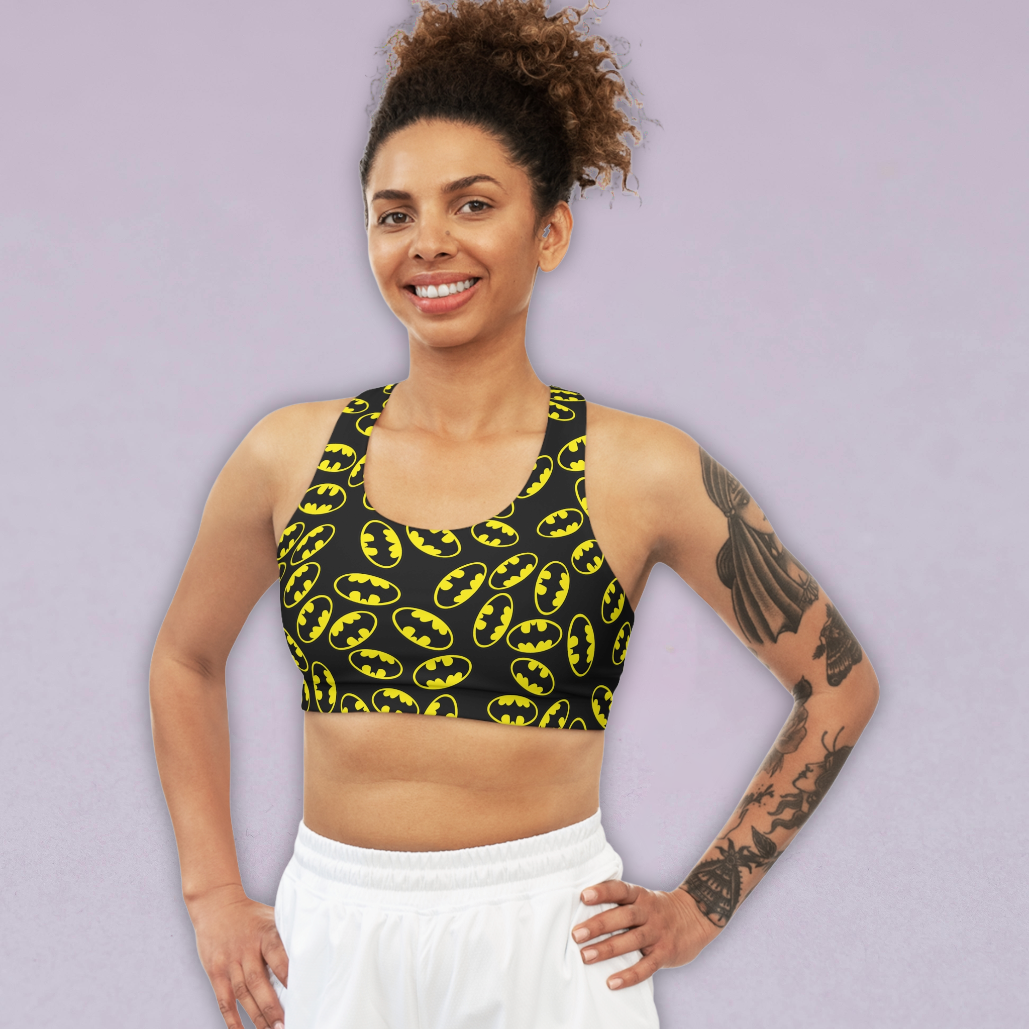 Sports bra batman black