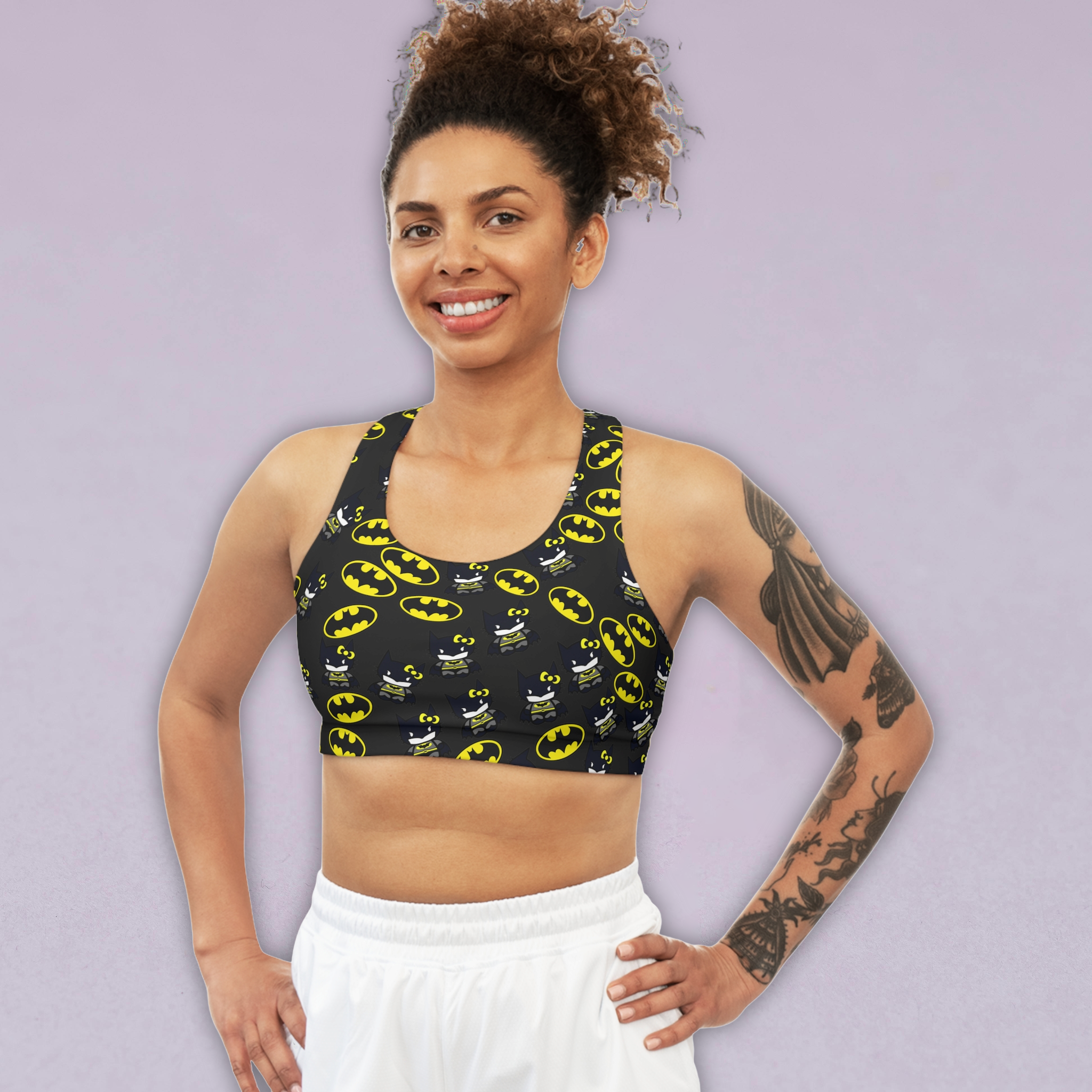 Sports bra batman kitty black