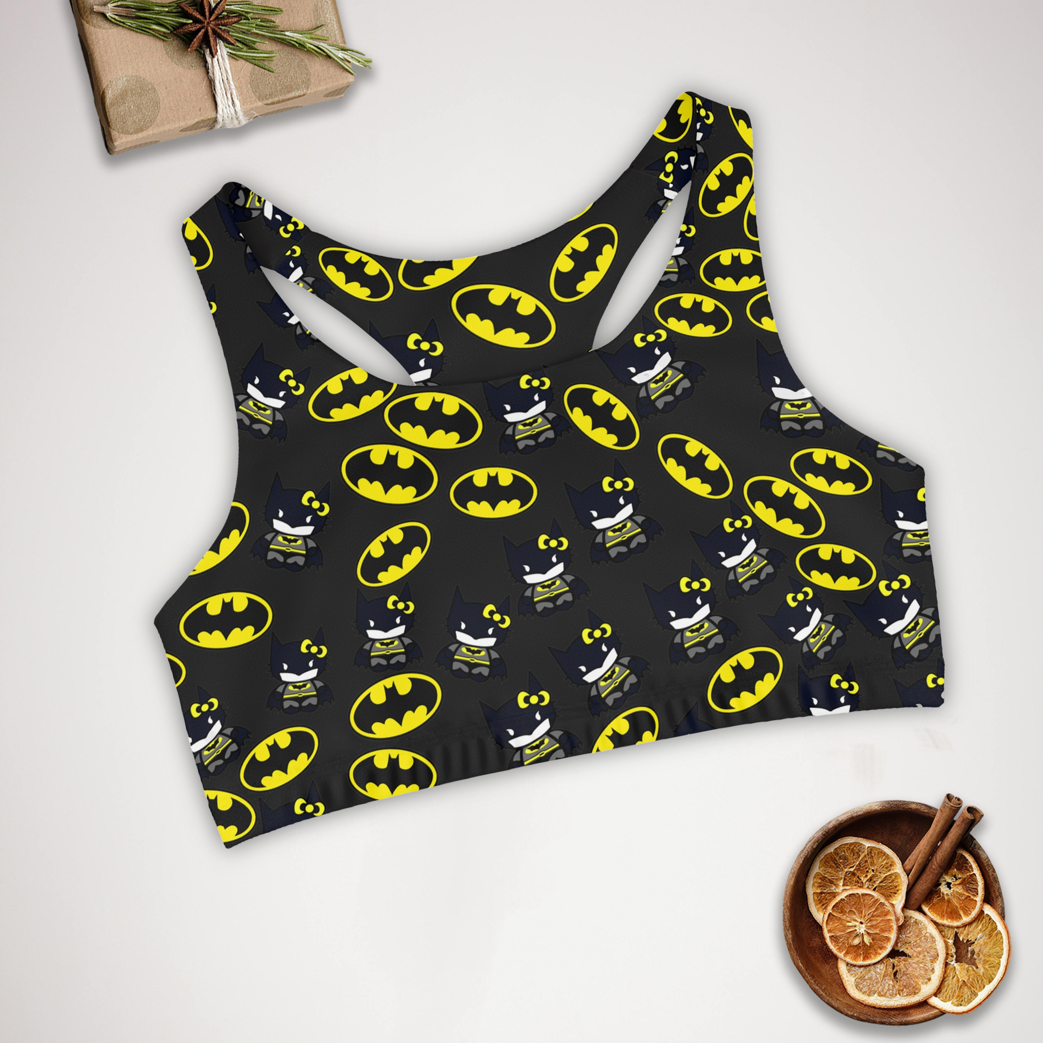 Sports bra batman kitty black