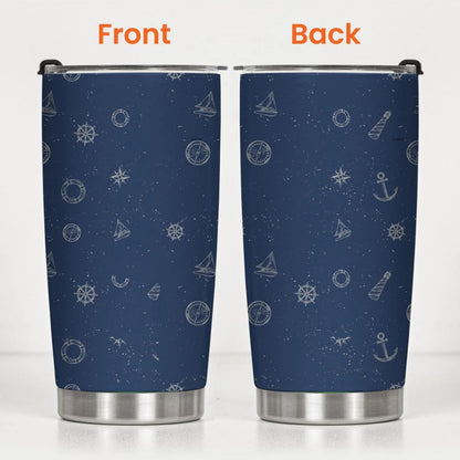 Personalized custom name in nautical flag personalized tumbler cup sgt280101hmht