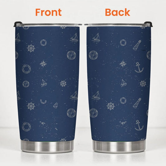 Personalized custom name in nautical flag personalized tumbler cup sgt280101hmht
